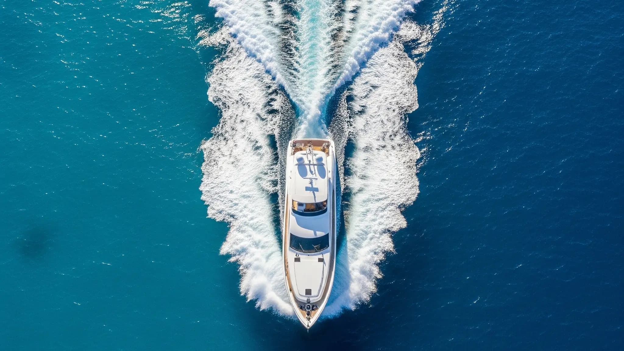 Superyacht anchored in Palma de Mallorca harbour